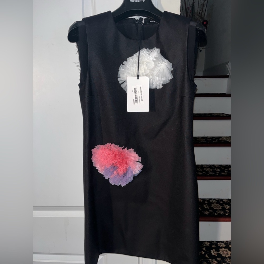 Shang Xia Black Ruffle Dress